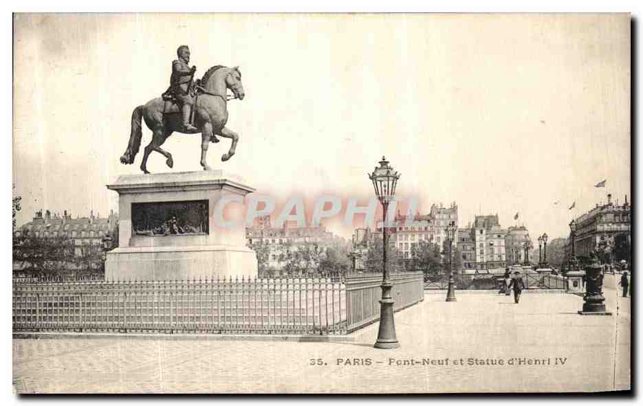 CPA Paris Pont Neuf et Statue d Henri IV