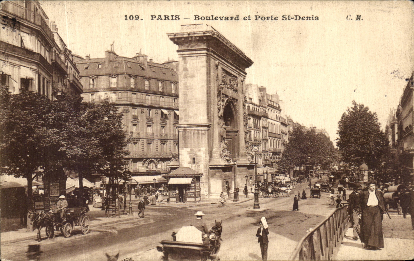 CPA Paris Boulevavd et Porte St Denis