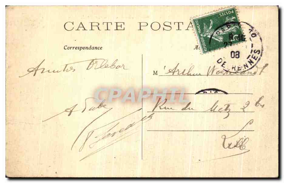 CPA Paris Boulevavd et Porte St Denis — Verso