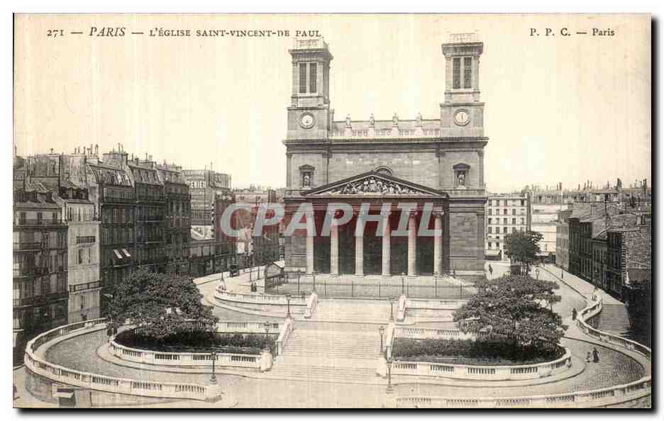 CPA Paris L Eglise Saint Vincent de Paul