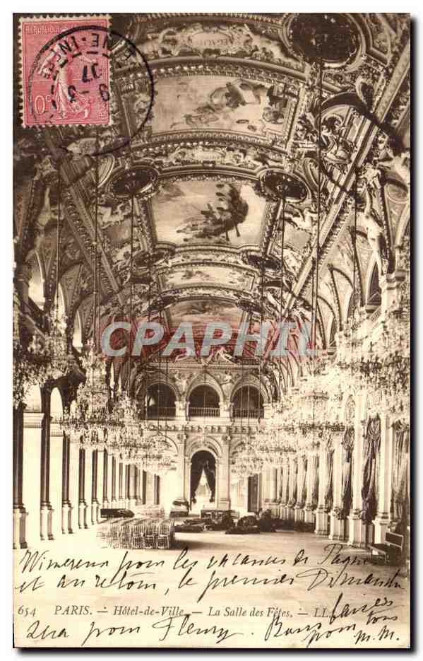 CPA Paris Hotel de Ville La Salle des fetes