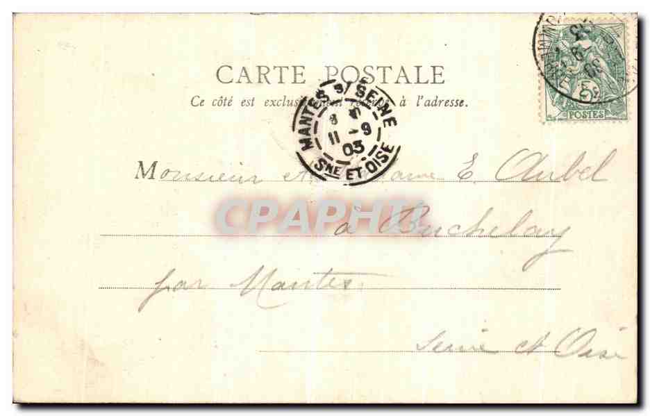 CPA Paris Musee de Chuny — Rückseite