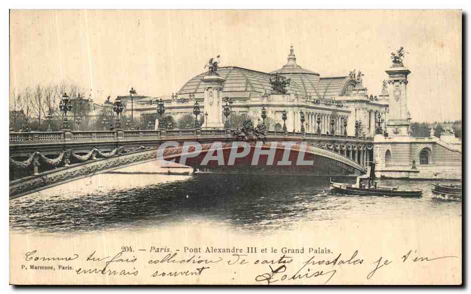 CPA Paris Pont Alexandre III et le grand palais