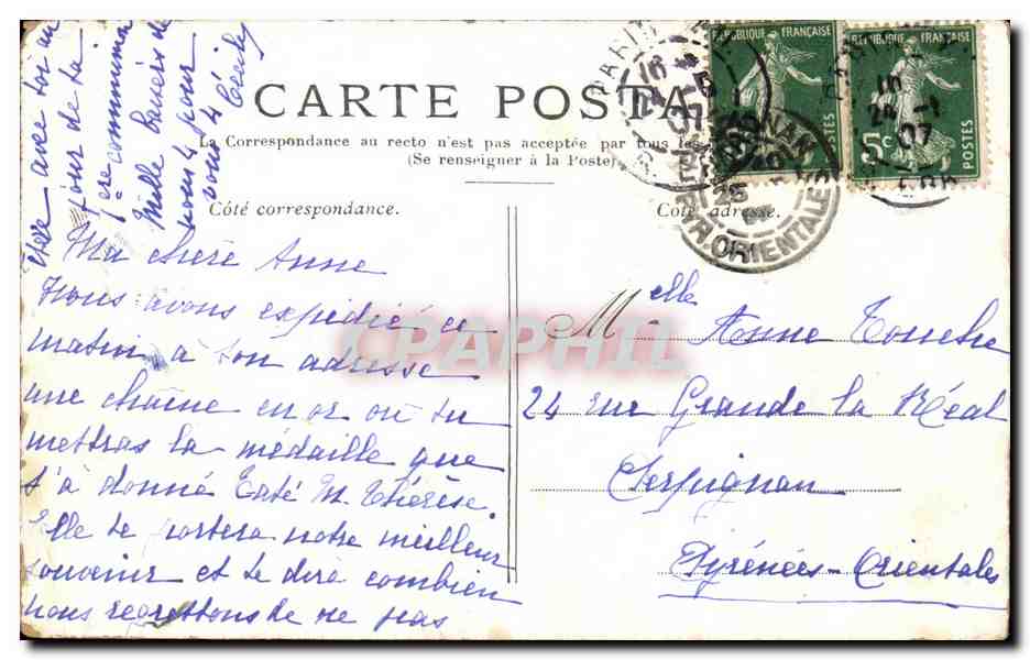 CPA Paris Jardin Du Luxenbourg — Verso