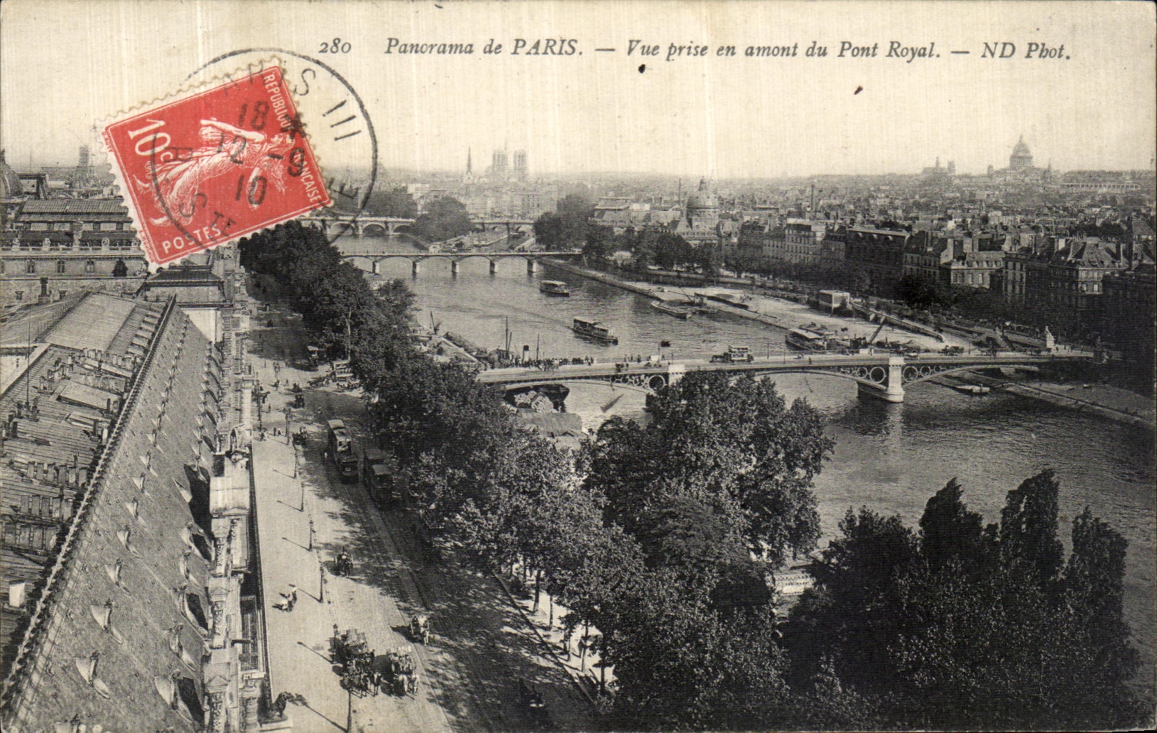 CPA Paris Vue Prise en Amont du Pont Royal