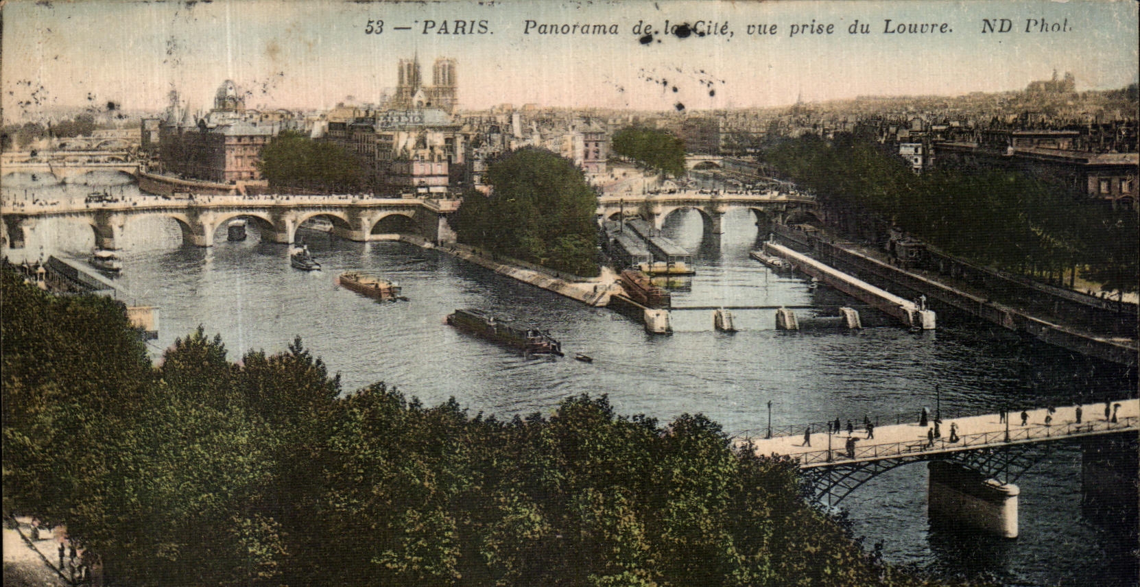 CPA Paris Panorama de Le Cite Vue Prise du Louvre