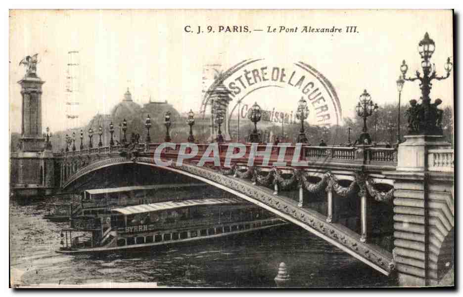 CPA Paris Le Pont Alexandre III Peniche Byrrh
