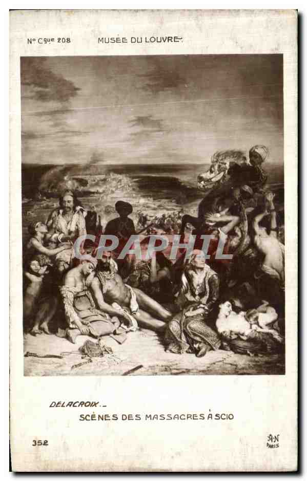 CPA Delacroix Scenes Des Massacres A Scio Musee du Louvre Paris 