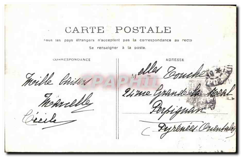 CPA Paris Palais la Legion d Honneur — Rückseite