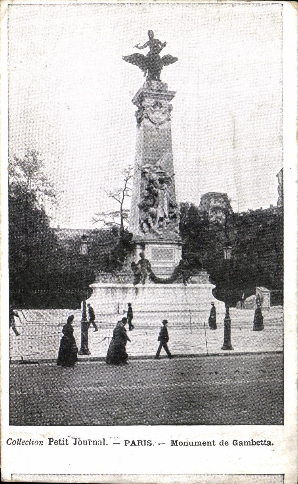 CPA Paris Monument de Gambetta Collection Petit Journal