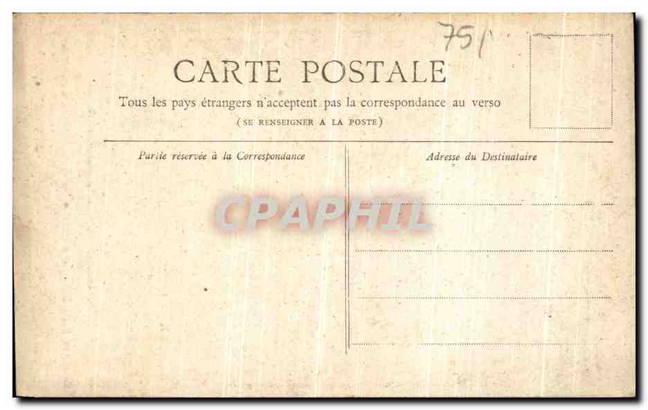 CPA Paris Monument de Gambetta Collection Petit Journal — Rückseite