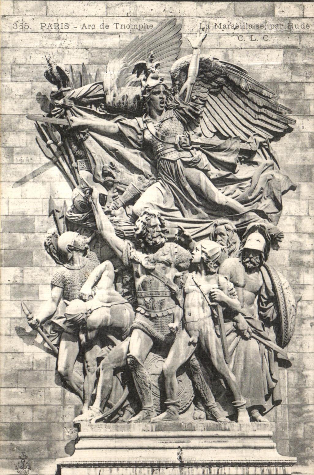 CPA Paris Arc de TRiomphe La Marseillaise par Rude