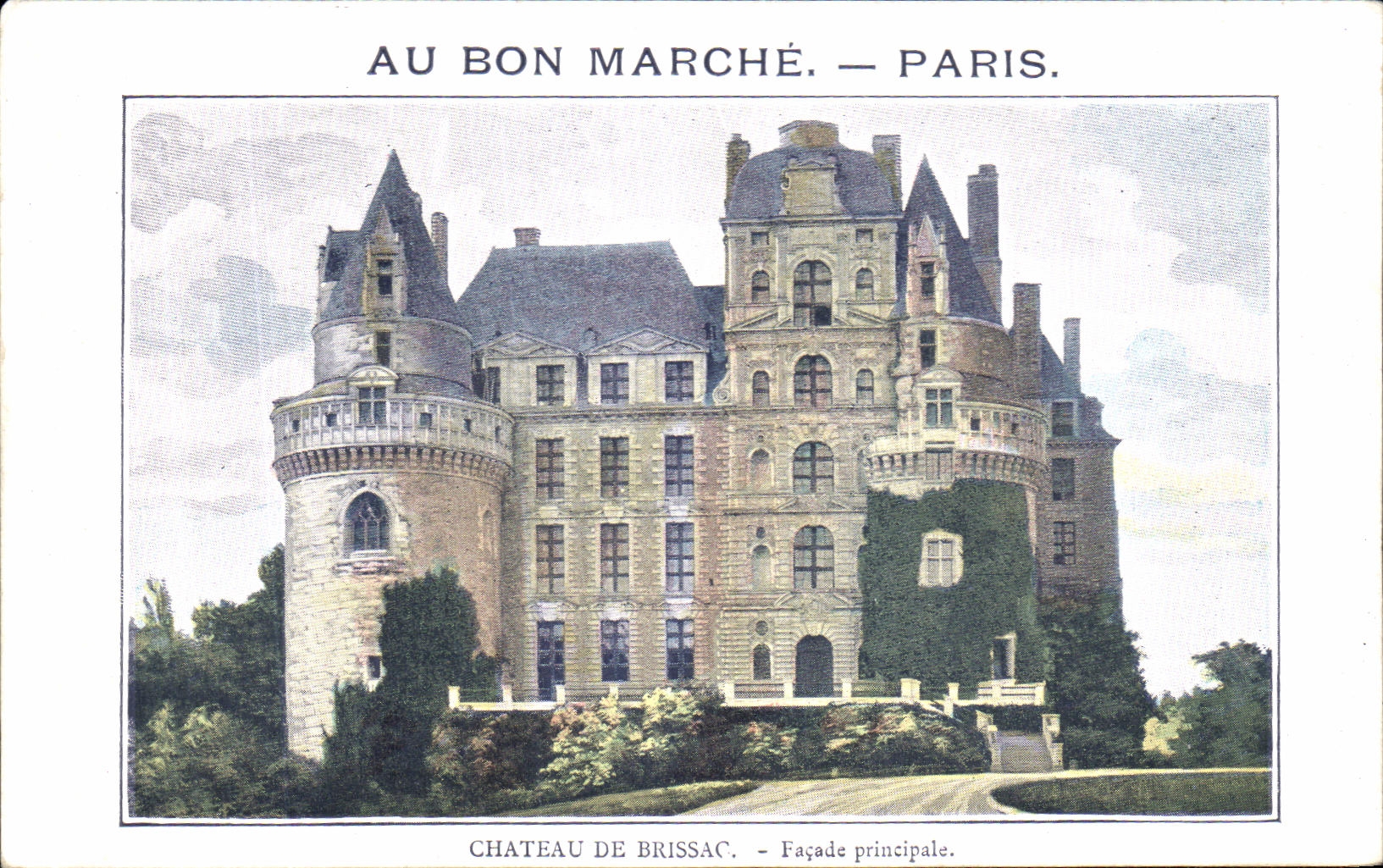 CPA Au Bon Marche Paris Chateau De Brissac Facade principale