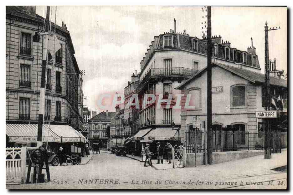CPA Nanterre La Rue Chemin de fer au Passage