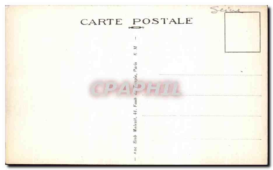 CPA Nanterre La Rue Chemin de fer au Passage — Rückseite
