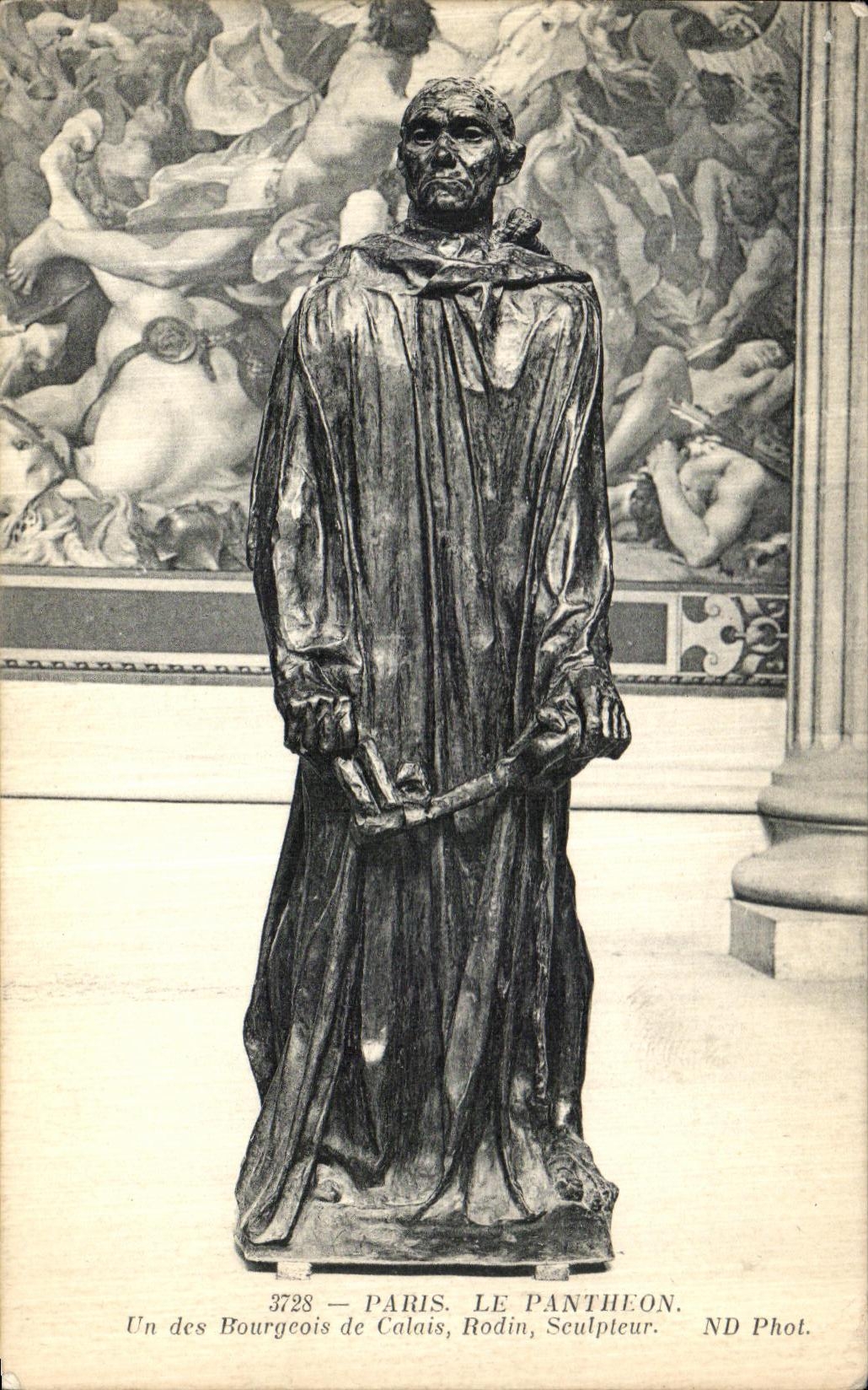 CPA Paris Le Pantheon Un des Bourgeois de Calais Rodin