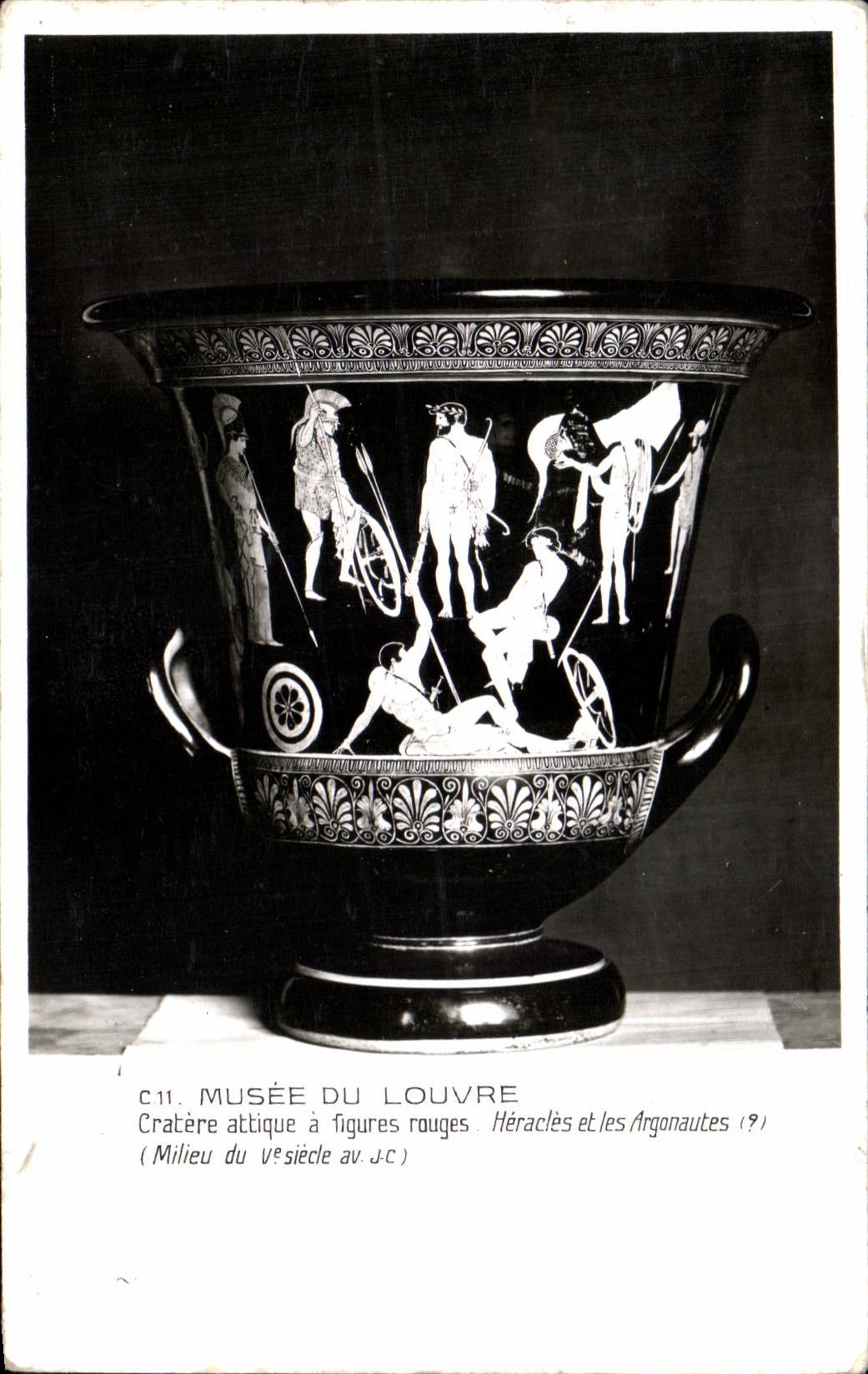 CPA Paris Musee Du Louvre Cratere antique a figures rouges Grece Heracles et les Argonautes
