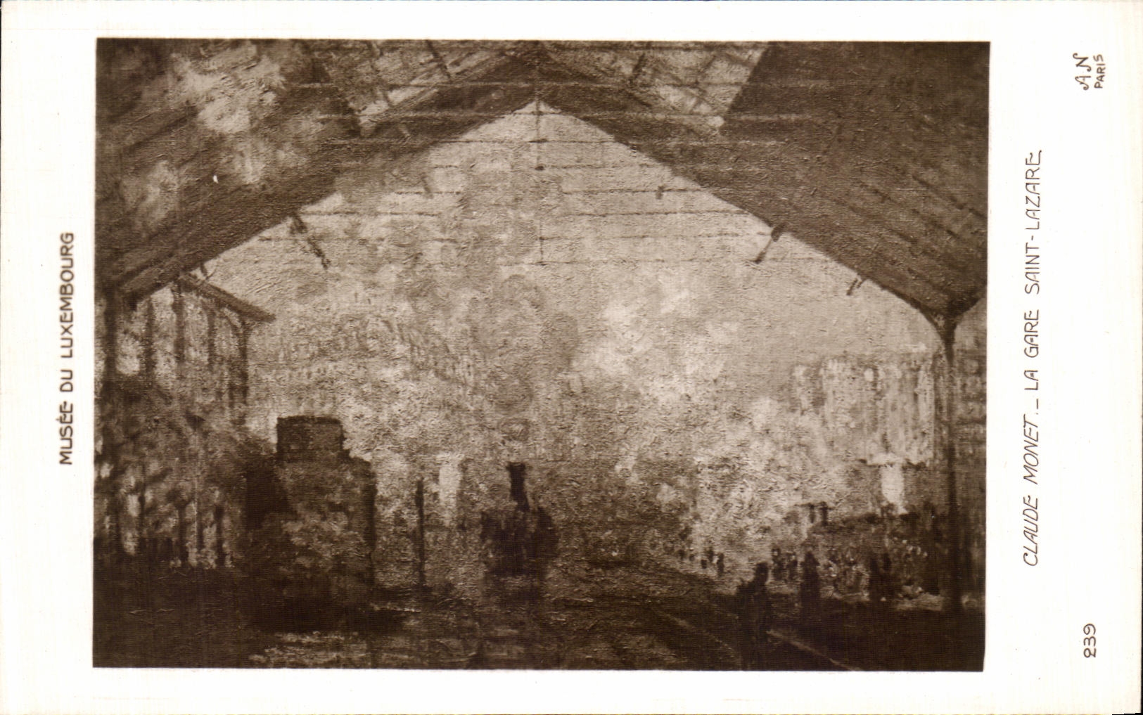 CPA Claude Monet La Gare Saint Lazare Paris Musee du luxembourg