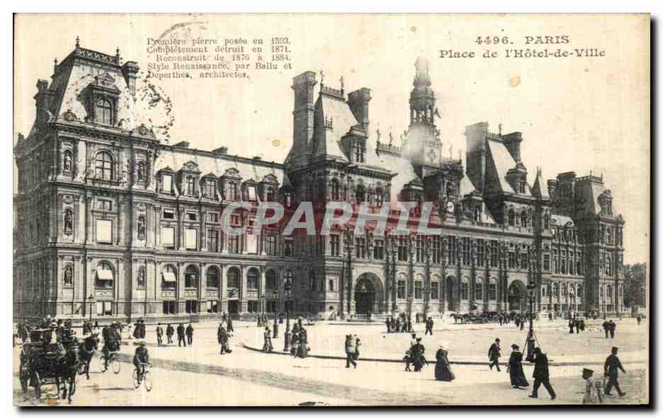 CPA Paris Place de l Hotel de Ville