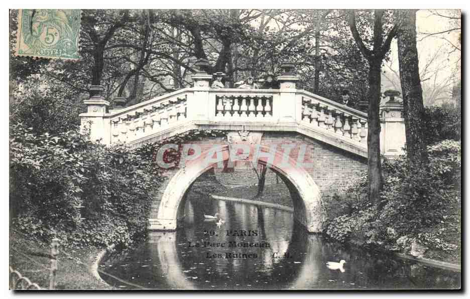 CPA Paris Parc Monceau Les ruines