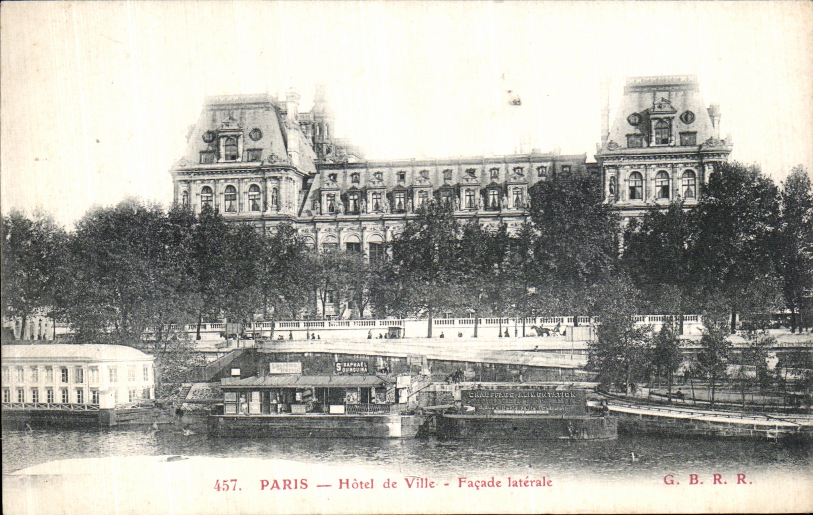 CPA Paris Hotel de Ville Facade laterale