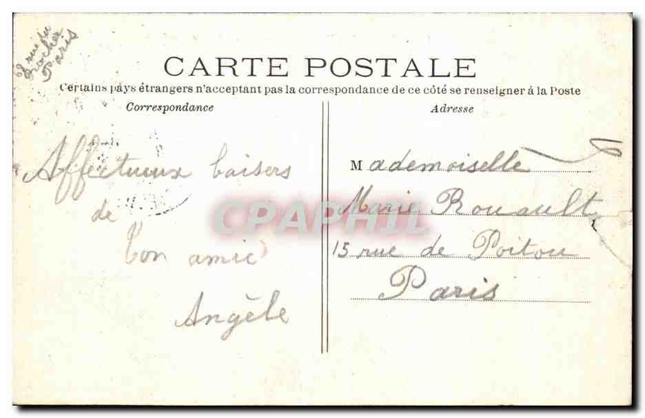 CPA Paris Notre Dame et la Caserne de la Cite — Rückseite
