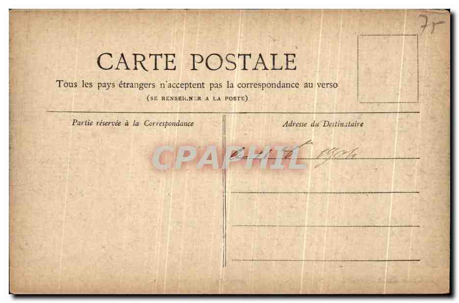 CPA Paris La Fontaine de l Observatoire — Verso