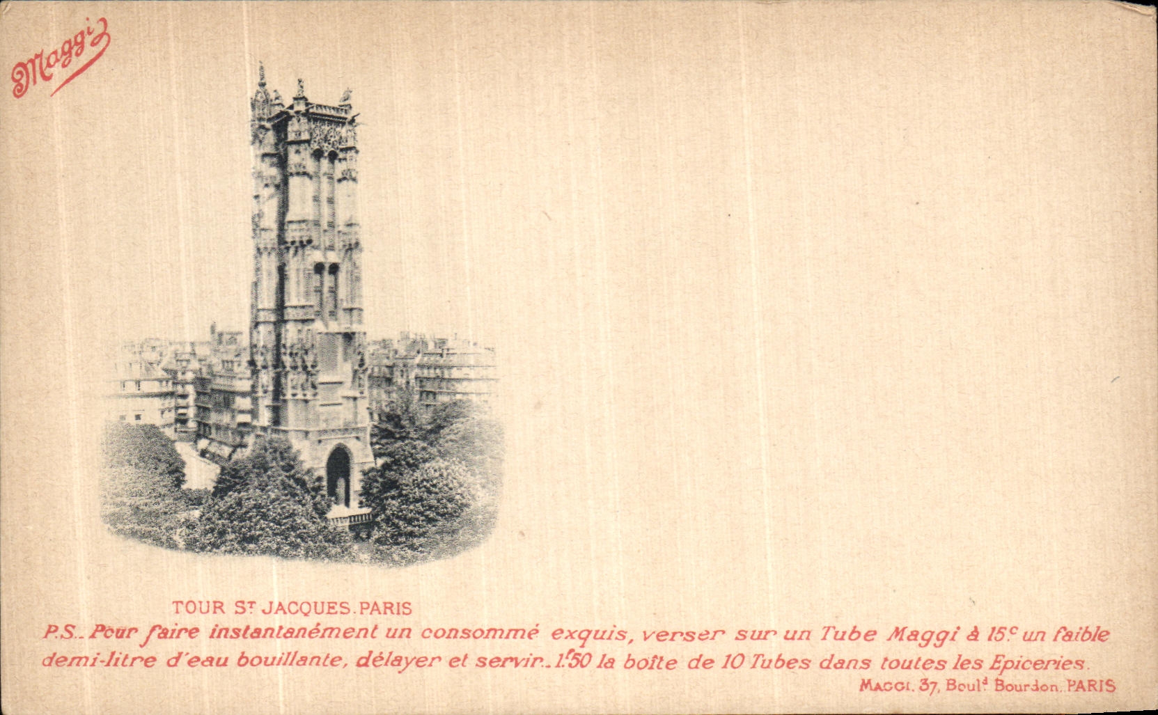 CPA Paris Tour St Jacques Maggi