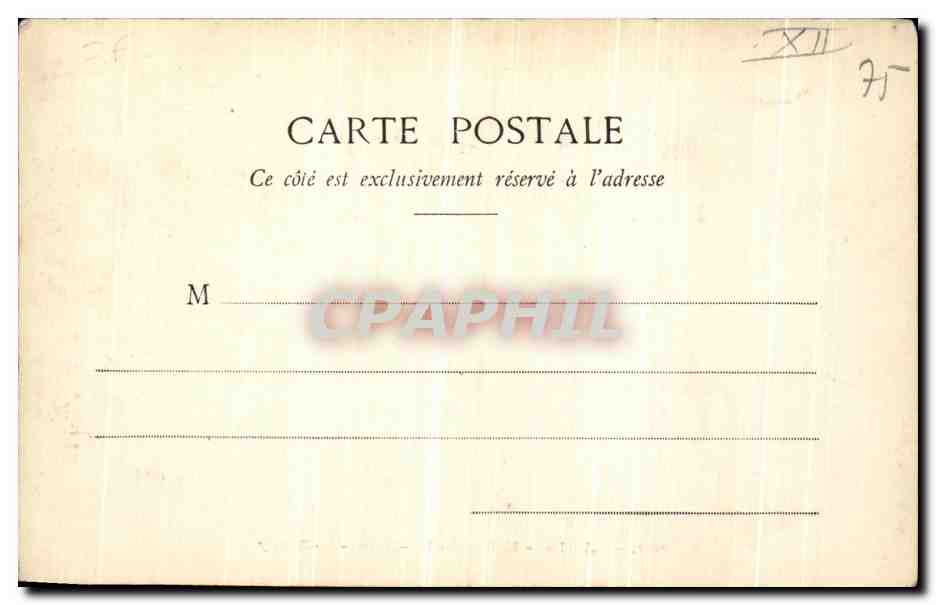 CPA Paris Eglise Notre Dame de Bercy — Rückseite