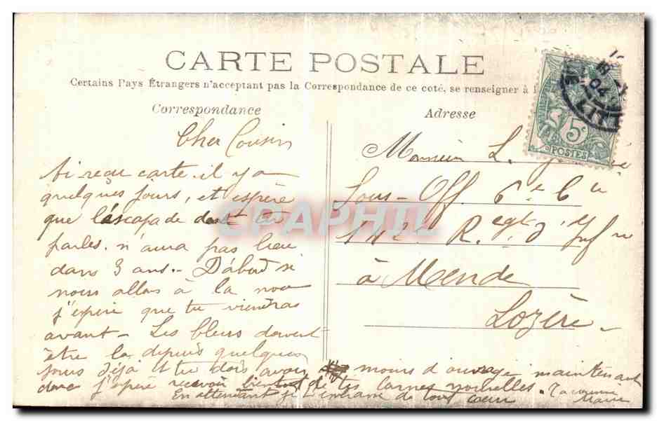 CPA Paris Parc Monceau Le Pont — Verso