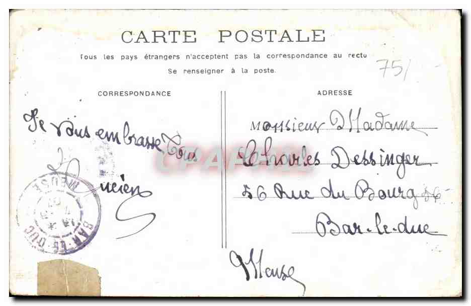 CPA Paris Institut de France Publicite Elixir Combier Quinquina MAggi — Rückseite