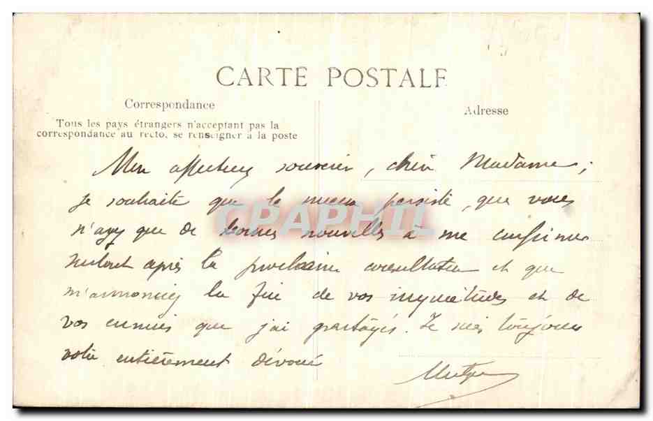 CPA Paris L Opera et la Rue Auber — Rückseite