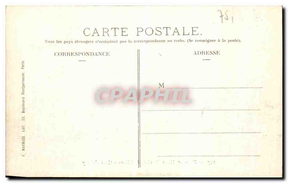 CPA Paris Nouvelle Gare d Orleans Quai d Orsay — Rückseite