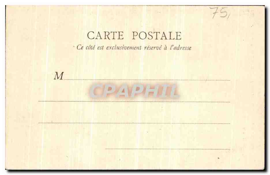 CPA Paris Monument de Charles Garnier a L Opera — Rückseite