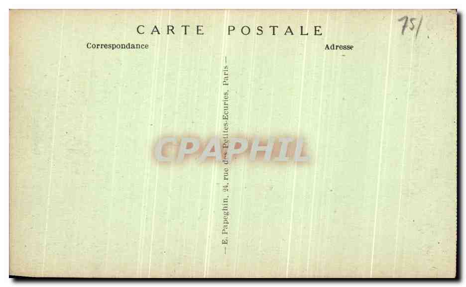 CPA Paris L Opera La Place et la Station du Metropolitain — Rückseite
