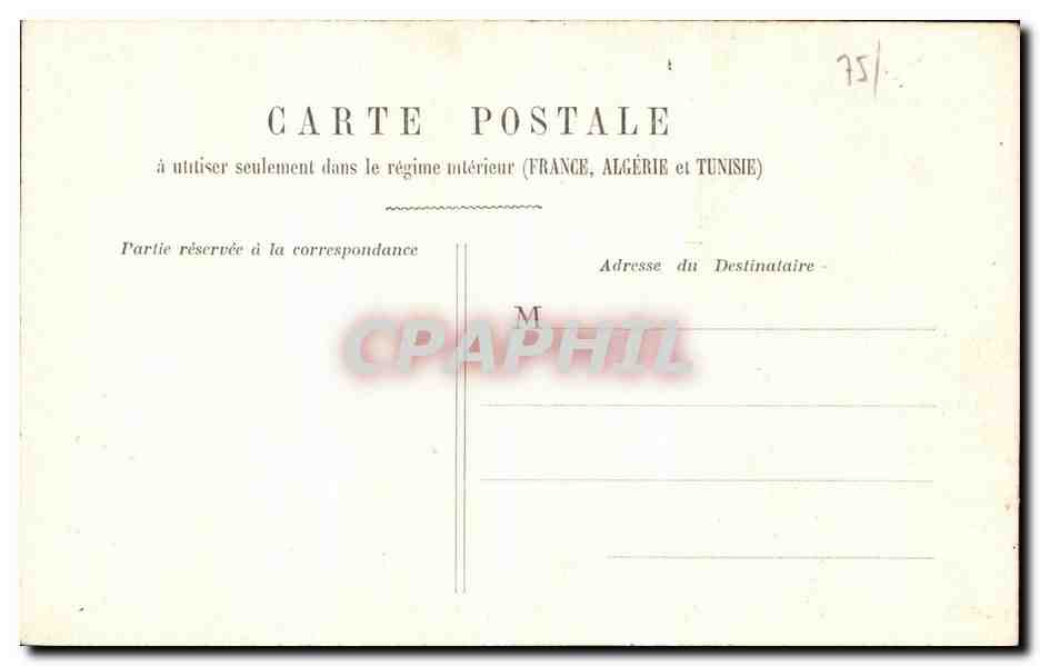 CPA Paris Jardin de Notre Dame de Paris — Rückseite