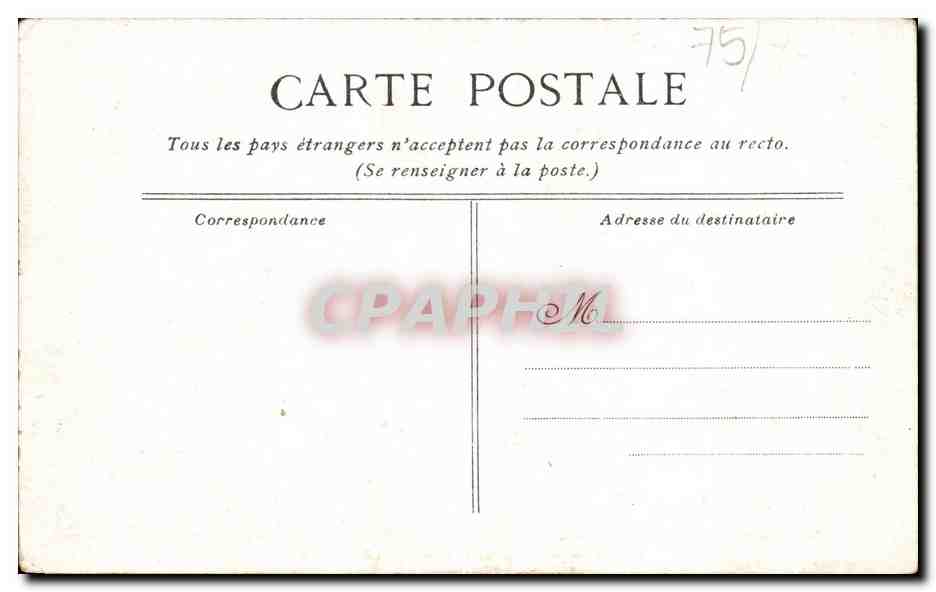 CPA Paris Vue Generale De Notre Dame — Verso