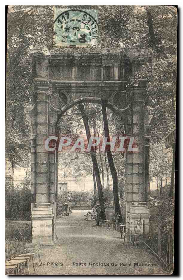 CPA Paris Porte Antique du Pare Monceau