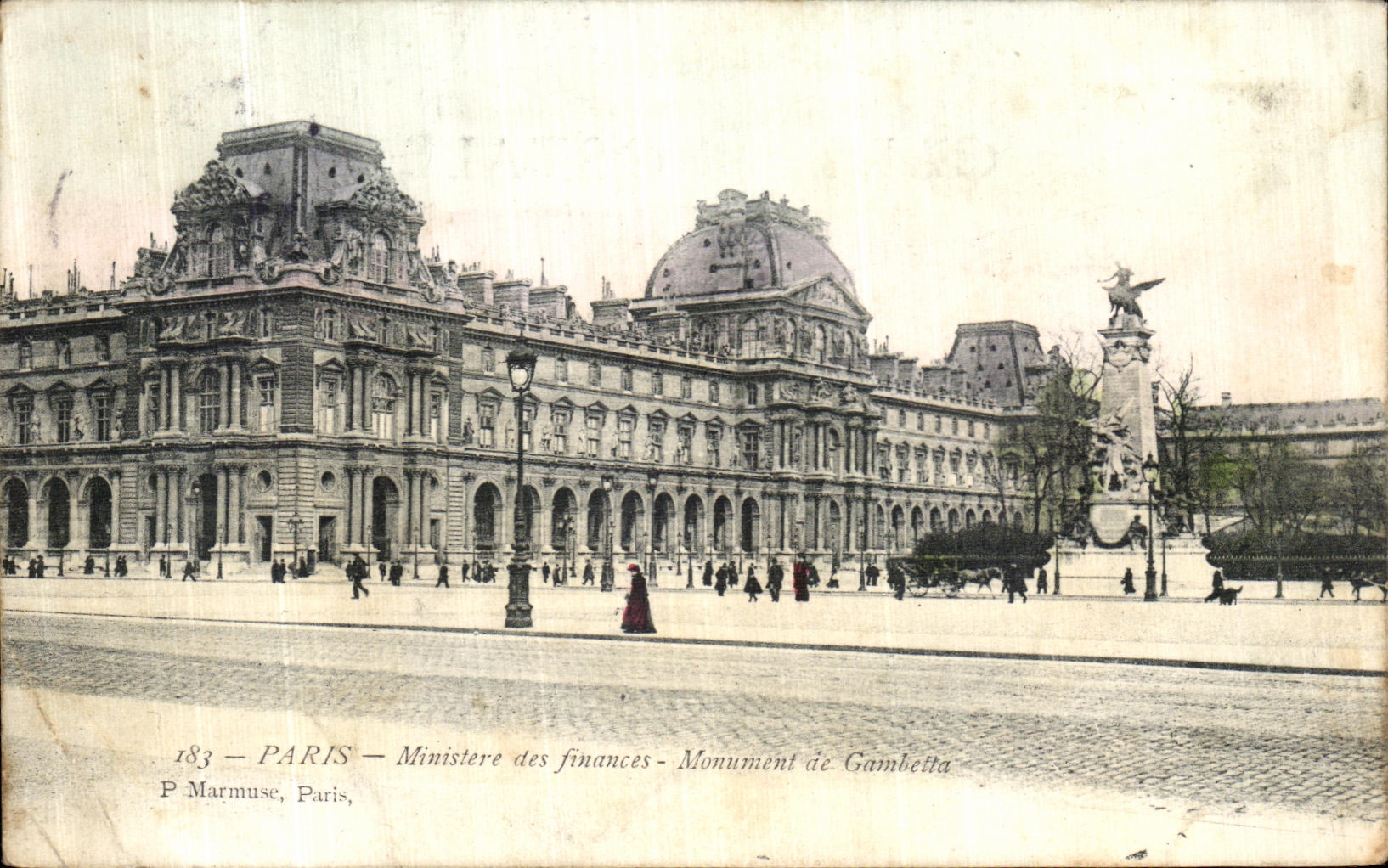 CPA Paris Ministere des Finances Monument de Gambetta Louvre
