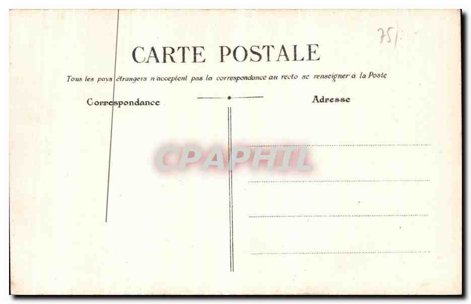 CPA Paris Montmatre Le Sacre Coeur — Rückseite