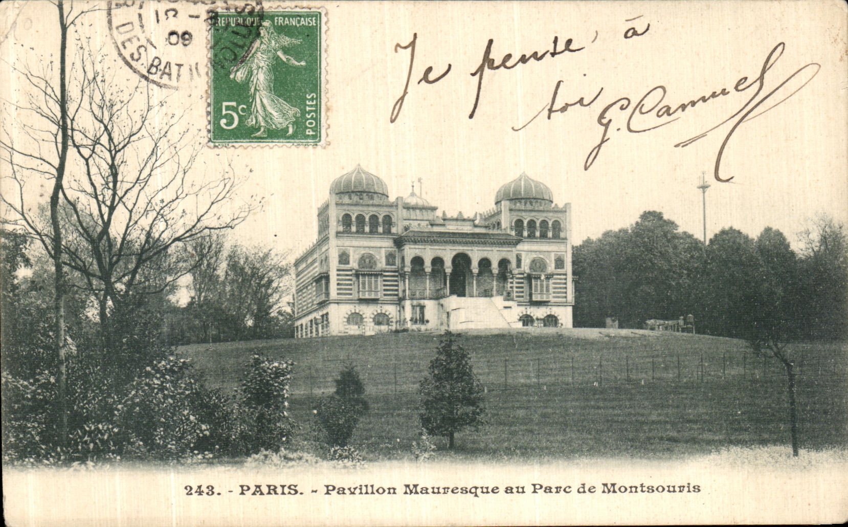 CPA Paris Pavillon Mauresque au Parc de Montsouris