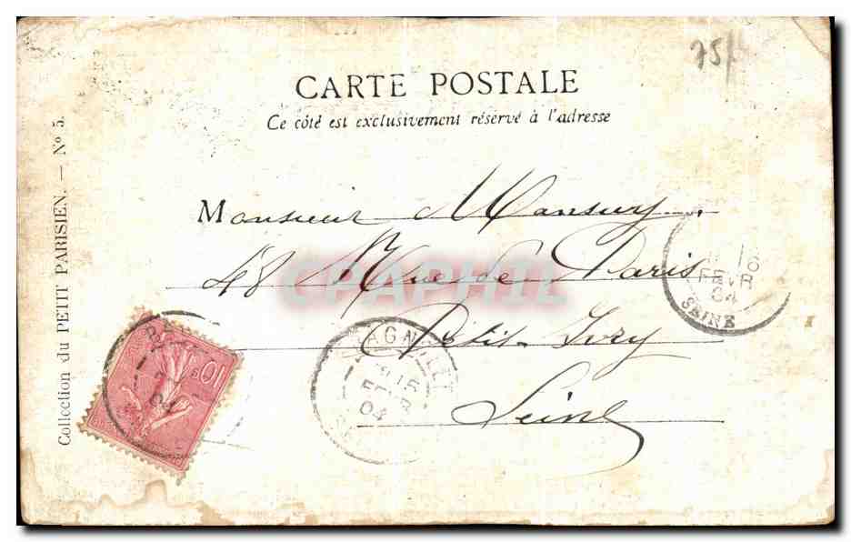 CPA Paris Collection Petit Journal Place de la Republique — Rückseite