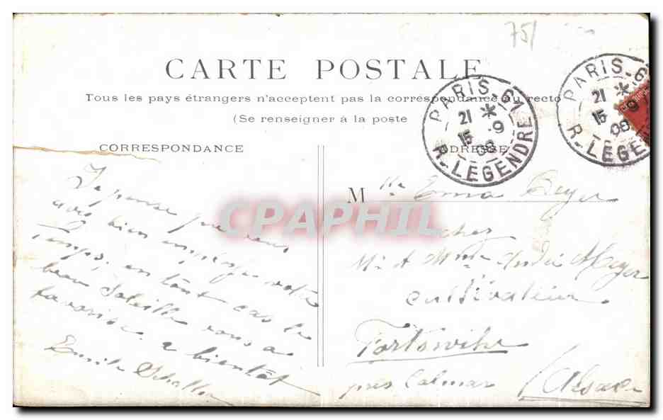 CPA Paris Pont Neuf et la Seine — Rückseite