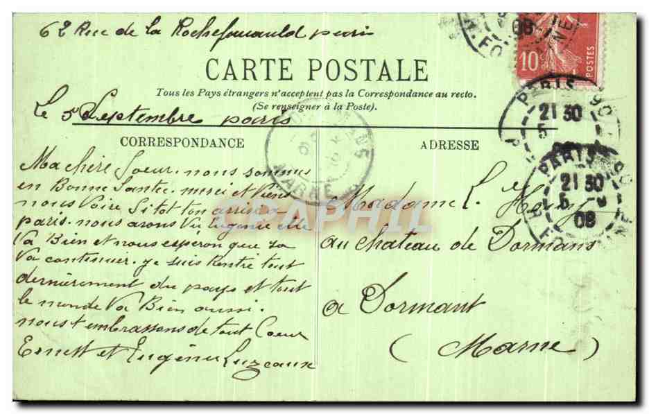 CPA Paris Funiculaire du Sacre Coeur Montmartre — Rückseite