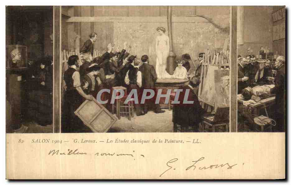 CPA Salon 1904 G Leroux Les Etudes classiques de la Peinture
