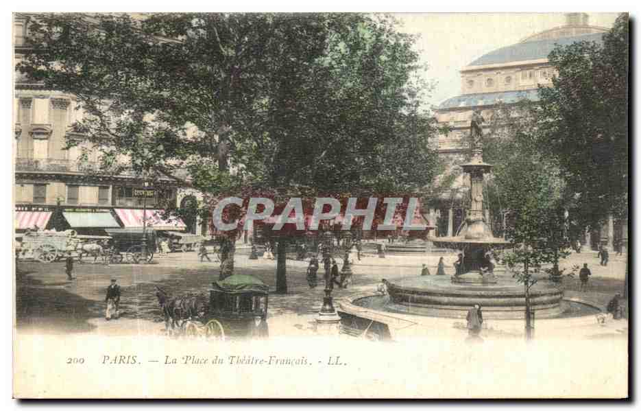 CPA Paris La Place du Theatre Francais