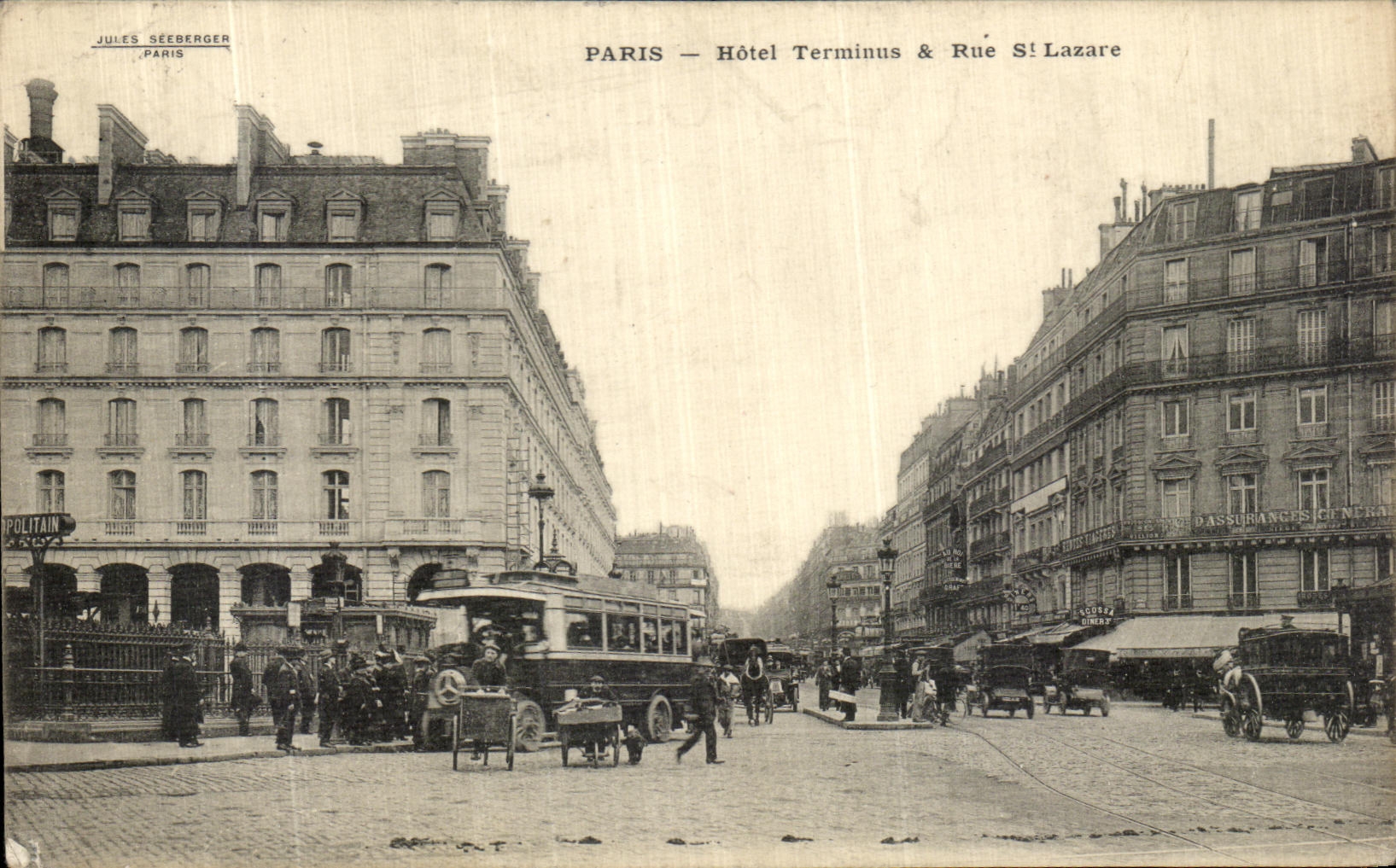 CPA Paris Hotel Terminus Rue St Lazare