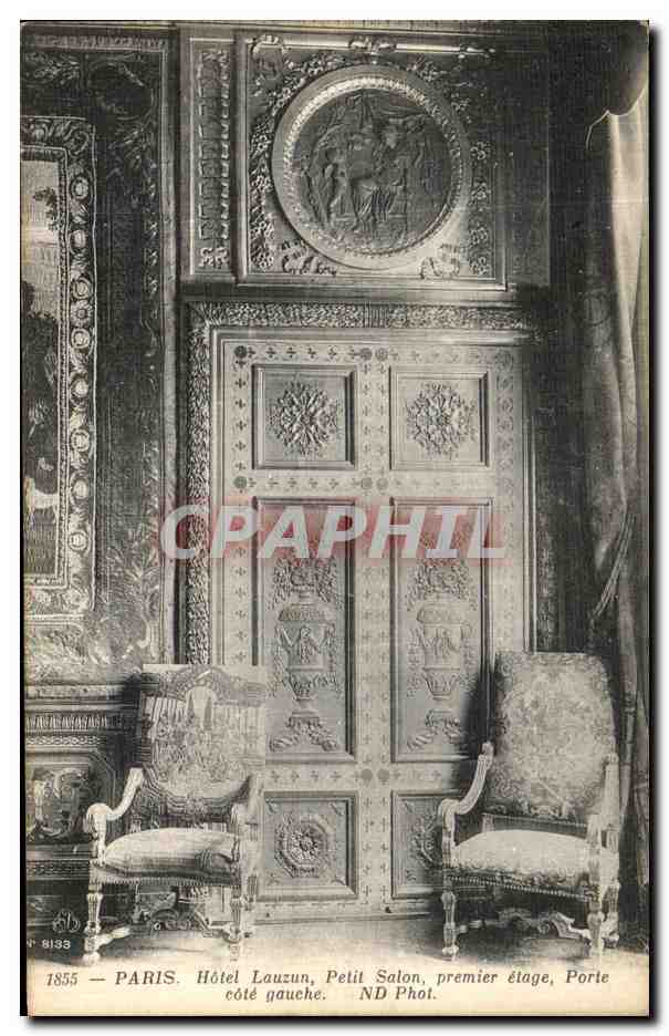 CPA Paris Hotel Lauzun Petit Salon Premier etage Porte cote gauche