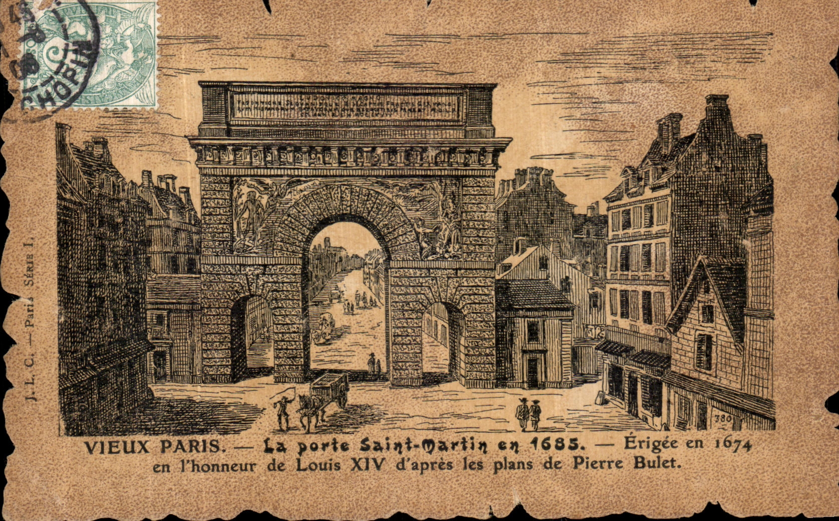 CPA Vieux Paris La Porte Saint Martin en Erigee en en l honner de Louis XlV d apres les plans de Pierre Bulet