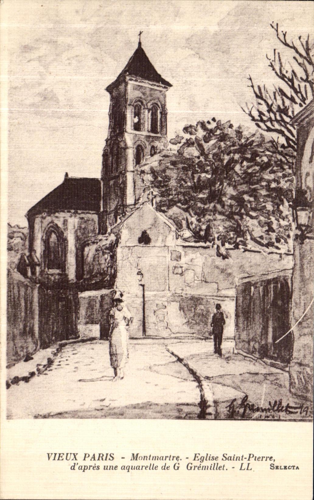 CPA Vieux Paris Montmartre Eglise Saint Pterre d apres une aquarelle de G Gremillet